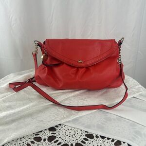 Juicy Couture Peachy Pink Leather Large Crossbody Bag Pouch